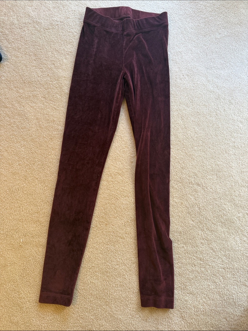 NWOT Old Navy Velvet Leggings - Deep Burgundy - XS